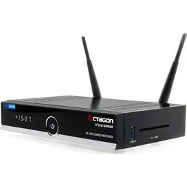 Octagon SF8008 UHD 4K Supreme Combo Receiver, Sat- Kabel- & DVB-T2 Receiver, & Schwarz