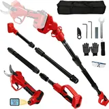 Akku Astschere Elektrisch Gartenschere 2 IN 1 teleskop 55mm für Milwaukee 18V (Ohne akkus), Bürstenlosen Motor Elektrische Astsäge Batterie baumschere Lang Ast Schere mit teleskopstange von Bäumen