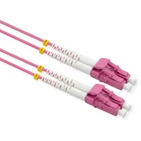 Value LWL-Kabel 50/125μm OM4, LC/LC, LSOH, violett, 0,5 m