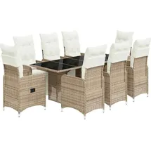 vidaXL Garten-Bistro-Set 9-tlg. Braun