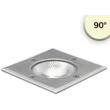 ISOLED Bodeneinbaustrahler Edelstahl 12,5 x 12,5 cm 7W 470lm IP67 warmweiß silber