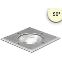 ISOLED Bodeneinbaustrahler Edelstahl 12,5 x 12,5 cm 7W 470lm IP67 warmweiß silber