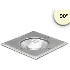 ISOLED Bodeneinbaustrahler Edelstahl 12,5 x 12,5 cm 7W 470lm IP67 warmweiß silber