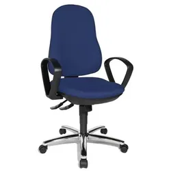 Drehstuhl mit Armlehnen Synchro blau