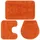 vidaXL Badematten-Set 3-tlg. Stoff Orange