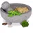 Relaxdays Mörser mit Stößel Granit H x D: 9 x 20 cm grau