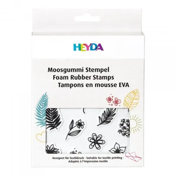 HEYDA Moosgummi Stempel-Set "Ornamente" (39 Stück)