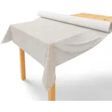 LILENO HOME Tischdeckenrolle 1,10 x 25 m - Tischdecke Blätter Taupe aus Vlies - Stoffähnlich, abwaschbare Tischdecke als Rolle, Meterware Tischtuchrolle - Einweg Papiertischdecke Rolle Alternative