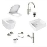 Lenz Gästebad-Set mit WC-Sitz Weiß