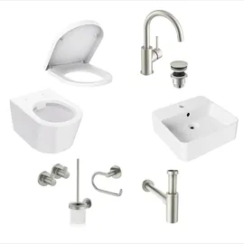 Lenz Gästebad-Set mit WC-Sitz Weiß