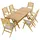 aea Designer Outdoor Garnitur Holzstühle Robuster Esstisch Edle Garten Möbel