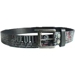 My Chemical Romance Herren Gürtel Rockband verstellbarer Freizeit-Gürtel BT101638MCR3 Schwarz/Rot/Grau - M