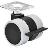 Wagner Design Möbelrolle - - Durchmesser Ø 38 mm, Platte - Bremse, Tragkraft 70 kg - DE Ware - 01024389