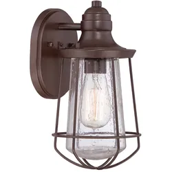 Außenleuchte Laterne Wandlampe Stahl Glas Bronze H 29,2cm klassisch Vintage IP44
