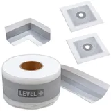 LEVEL+ Dichtband Dichtset Dusche Balkon Ecken Profi Set EZ2 grau