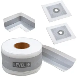 LEVEL+ Dichtband Dichtset Dusche Balkon Ecken Profi Set EZ2 grau