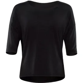 Winshape Damen Seidig Weiches Bambus-3/4-arm Bams001 T-Shirt, Schwarz, L EU