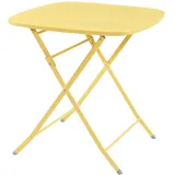 [en.casa] Sande Klapptisch 70 x 70 x 71 cm Gelb