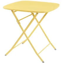 [en.casa] Sande Klapptisch 70 x 70 x 71 cm Gelb
