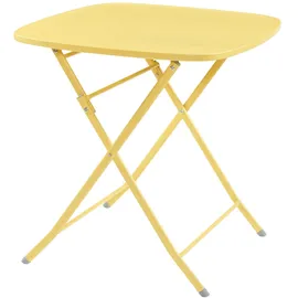 [en.casa] Sande Klapptisch 70 x 70 x 71 cm Gelb