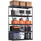 Vevor Lagerregale, 1361 kg, 5-stufiges Schwerlastregal für die Garage, 508x1219,2x1828,8 mm, verstellbares Steckregal, Kellerregal, Industrieregal, Allzweckregal, für Küche, Lager, Keller, schwarz