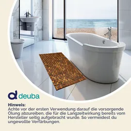 CASARIA Badematte Holz Braun 80 x 50 cm