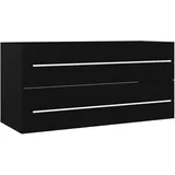 vidaXL Waschbeckenunterschrank Schwarz 100x38,5x48 cm Holzwerkstoff