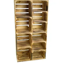 Kistenkolli Altes Land Ablageregal 2er Set 40 x 30 x 30 cm Braun