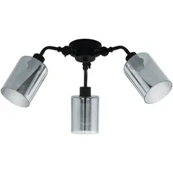 EGLO Deckenleuchte "FORESTBURG", schwarz, Ø 66,5cm H: 27,5cm, Lampen, Deckenlampe Deckenleuchte