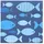 Papstar Servietten, Blue Fish