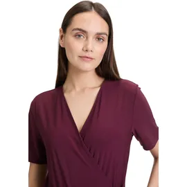 Cartoon Overall "Damen mit Bindegürtel", Damen, Gr. 42, Normalgrößen, lila (schwarz aubergine), Obermaterial: 95% Polyester, 05% Elasthan, loose fit, Wasserfallausschnitt, Overalls Overall, Design