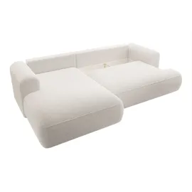 Selsey Eckcouch Boucle 2-Sitzer Weiß