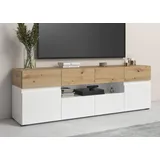 Home Affaire Rimini Lowboard 180 cm Weiß/Holzwerkstoff