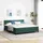 vidaXL LED Boxspringbett mit Matratze Dunkelgrün 180 x 200 cm Samt
