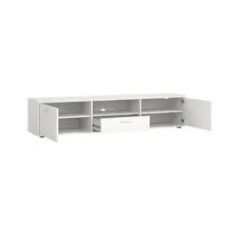 VCM ebuy24 Media TV Tisch 2 Türen 1 Schublade Weiß