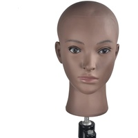 Mannequin-Kopf, weiblich, ohne Haare, Übungskopf für Perückenherstellung und zum Ausstellen von Perücken, mit Tischklemme