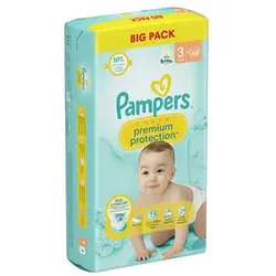 Pampers® Windeln premium protectionTM BIG PACK Größe Gr.3 (6-10 kg) für Babys und Kleinkinder (4-18 Monate), 58 St.