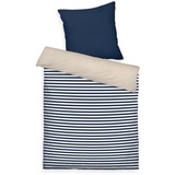 Tom Tailor Perkal-Bettwäsche, ca. 155x220cm", in Farbe (Dark Navy Sunny Sand)