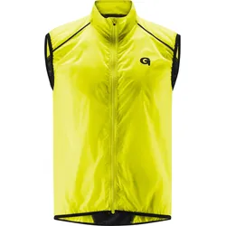 Funktionsweste GONSO "SARTENE", Damen, Gr. 5XL, gelb (neongelb), 88% Polyester; 9% Wolle; 3% Elasthan, Westen, Unisex Weste, atmungsaktive und winddichte Radweste zum Überziehen