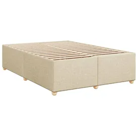 vidaXL Boxspringbett 140 x 200 cm Creme