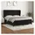 vidaXL Boxspringbett mit Matratze Schwarz 180x200 cm Samt