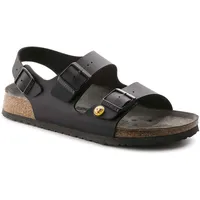 Birkenstock Milano ESD Damen & Herren Sandalen, Sandaletten, Sommerschuhe Schwarz (Black), EU 48