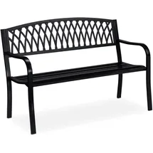 Relaxdays Gartenbank 130 x 87 x 127 cm Schwarz
