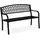 Relaxdays Gartenbank 130 x 87 x 127 cm Schwarz