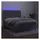 vidaXL Boxspringbett 140 x 200 cm LED Hellgrau