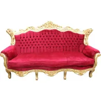 Casa Padrino Barock Sofa Master Bordeaux Rot / Gold
