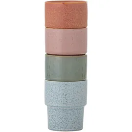 Bloomingville Ewan 4er-Set, Ø 7,5xH9 cm, rosa/rot