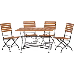 Gartengarnitur Lindau Metall/Holz 5-tlg.