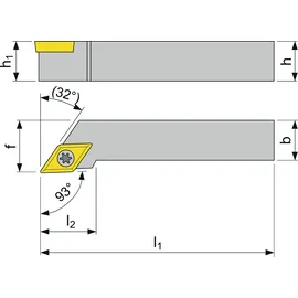 tecwerk Klemmdrehhalter SDJCR1616H11 re.vern.Außen TECWERK