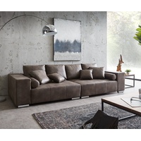 DeLife Big-Sofa Marbeya, Dunkelbraun 285x115 cm mit 10 Kissen Big-Sofa braun